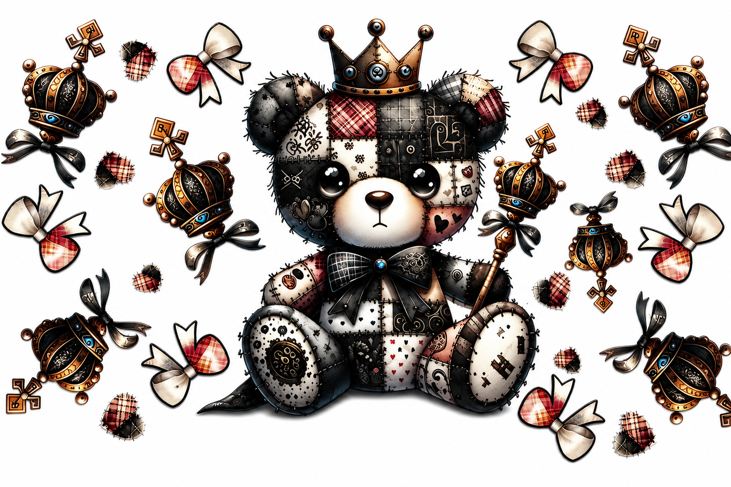 MCW-AN003 | Patchwork Royal Bear