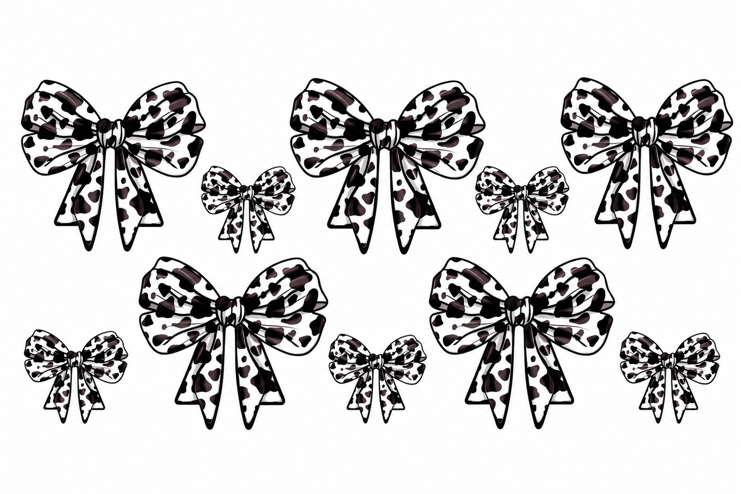MCW-CQ002 | Cow Print Bow Set
