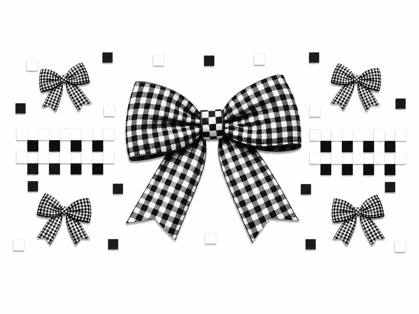 MCW-CQ014 | Gingham Bow Charm