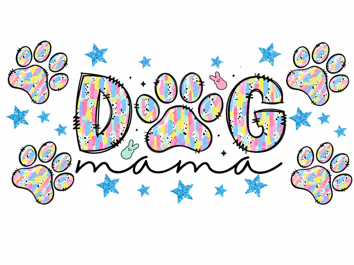 MCW-MA008 | Dog Mama Pastel Paws