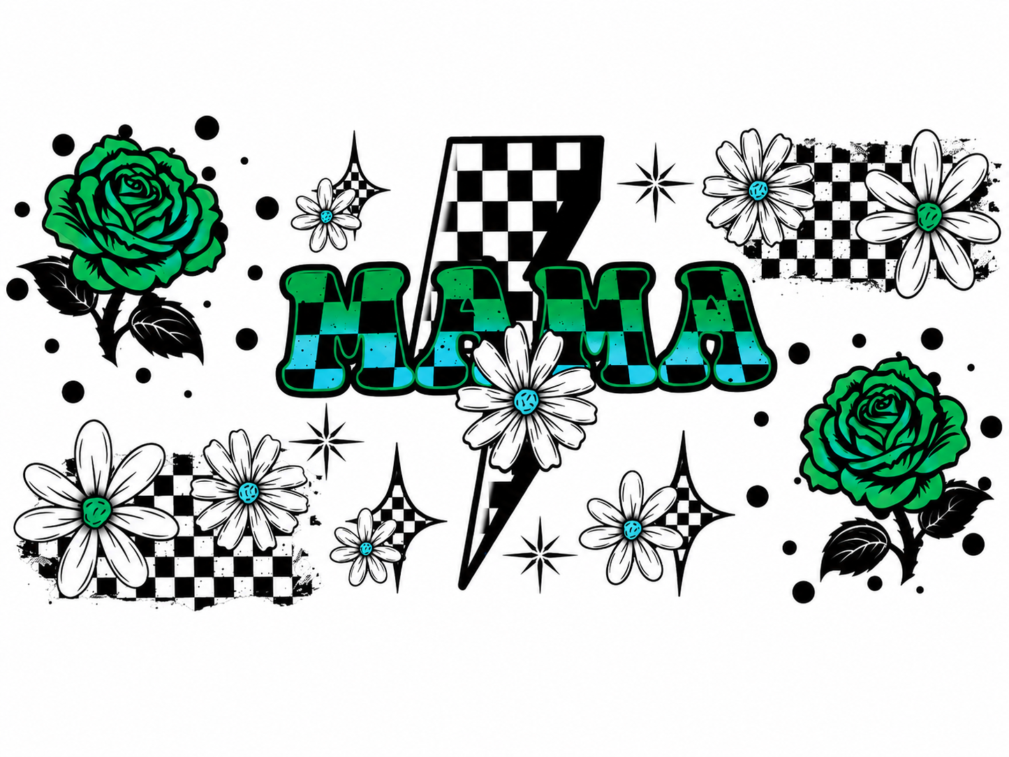 MCW-MA020 | Green Rose Checkered Mama