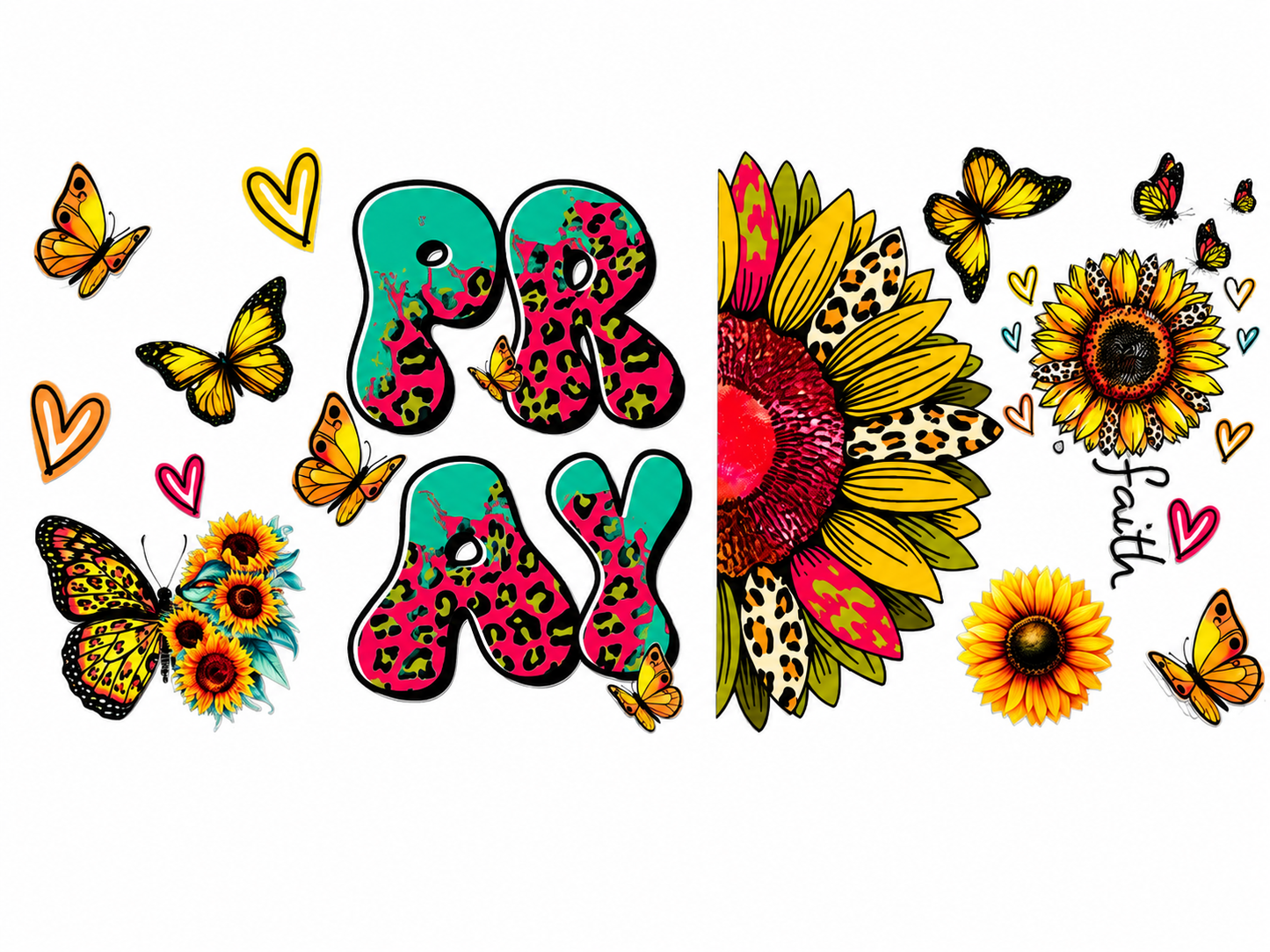 MCW-RE002 | Pray Faith Sunflower