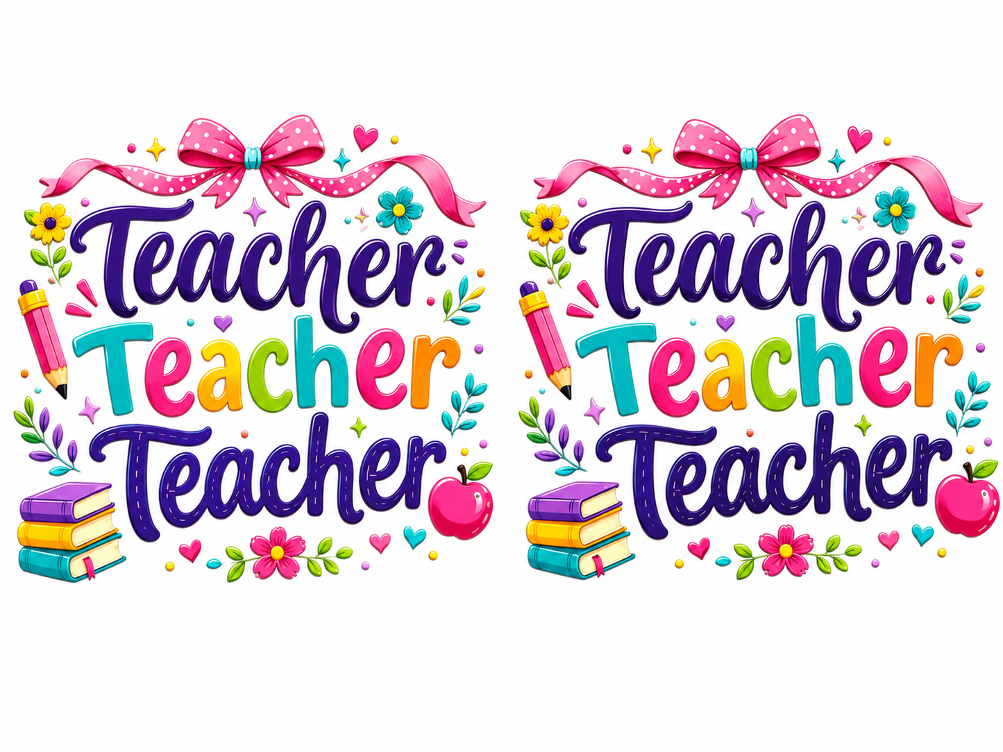 MCW-SC003 | Colorful Teacher Trio Bow