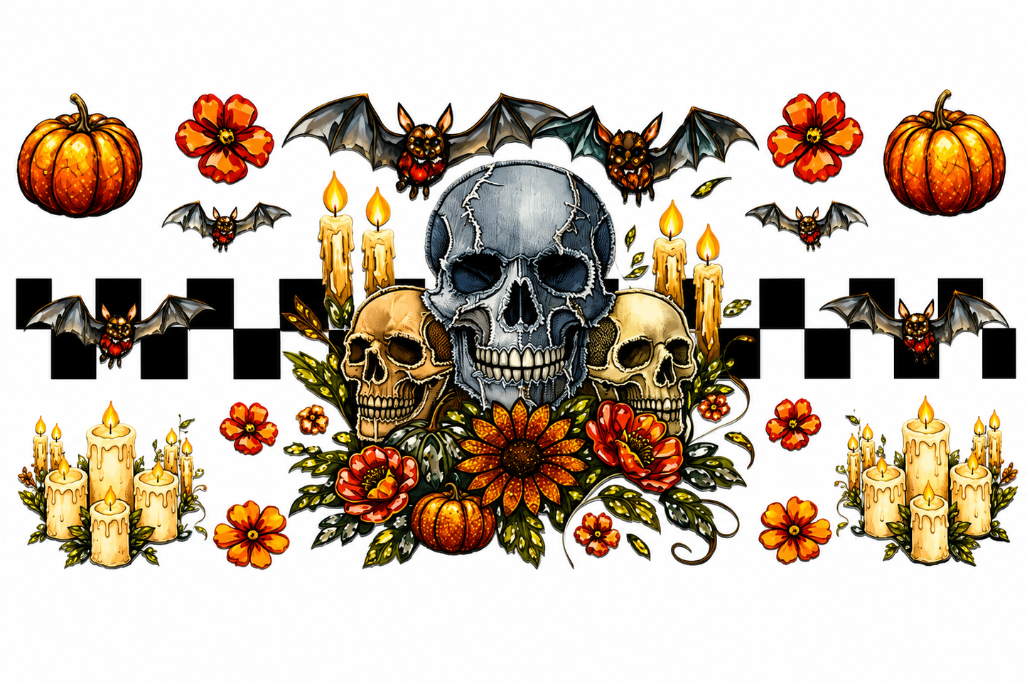 MCW-SK005 | Enchanted Pumpkin Skull