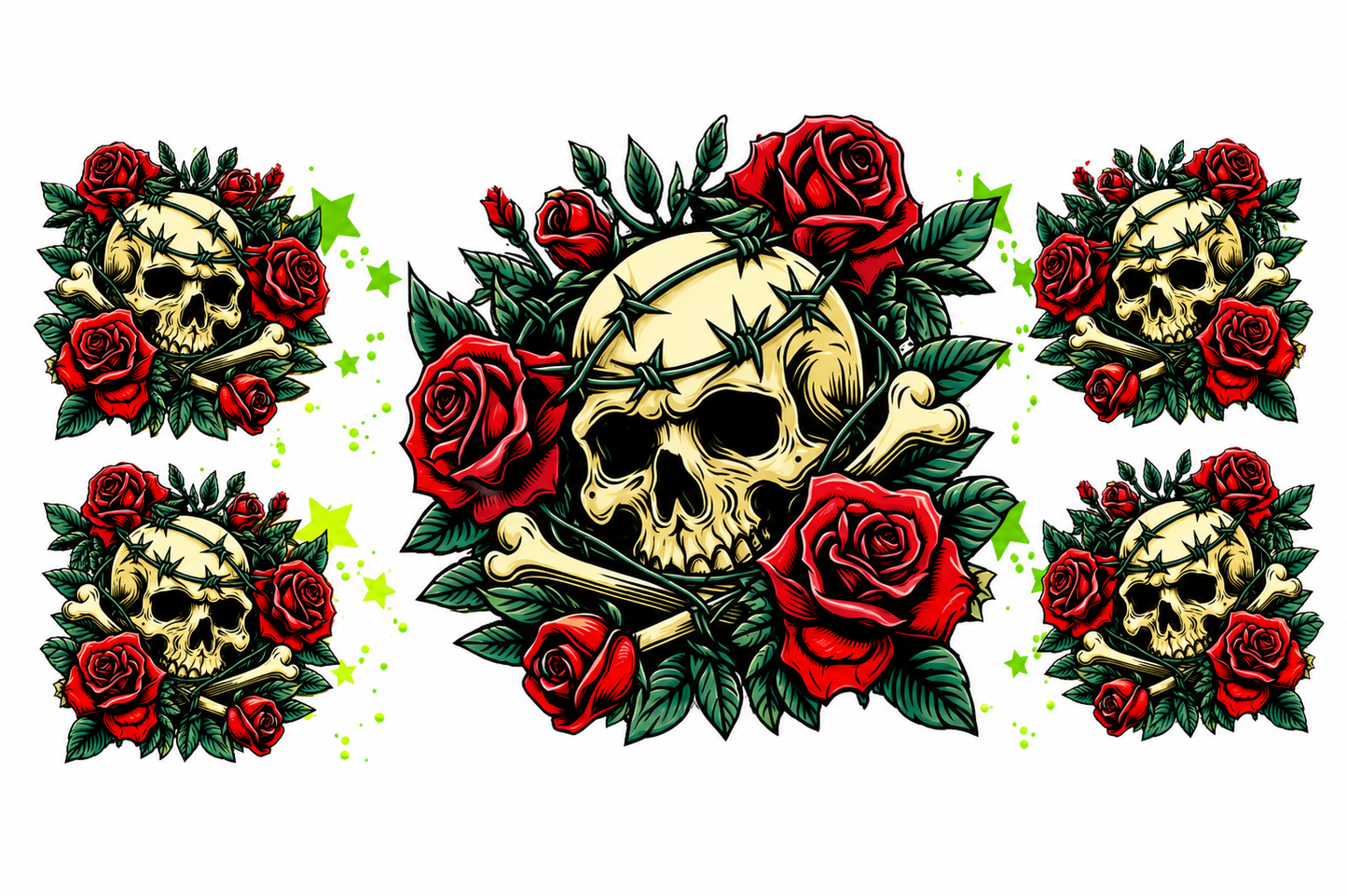 MCW-SK007 | Barbed Rose Skull