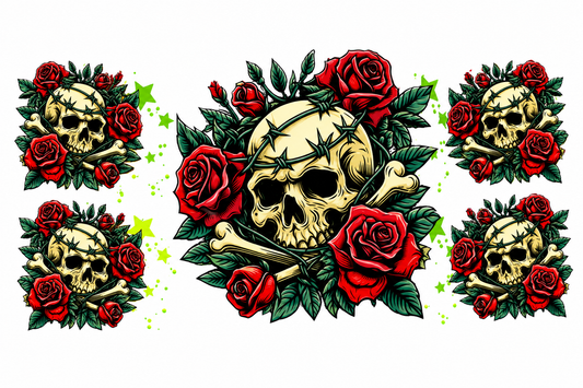 MCW-SK007 | Barbed Rose Skull