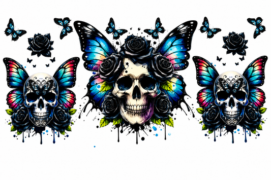 MCW-SK008 | Midnight Butterfly Skull