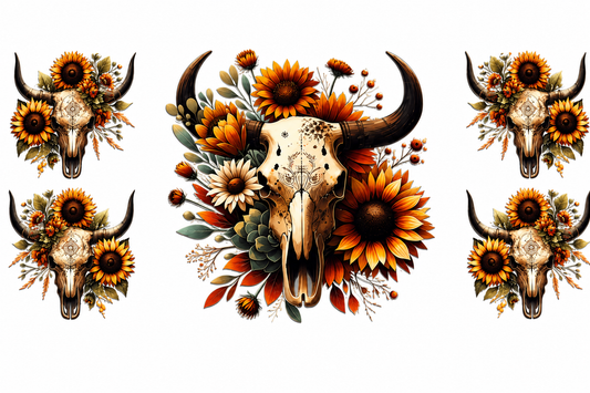 MCW-WE004 | Sunflower Cow Skull